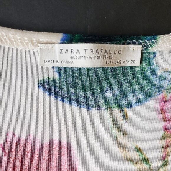 Zara Trafaluc Floral Felt Dress - Picture 2 of 9